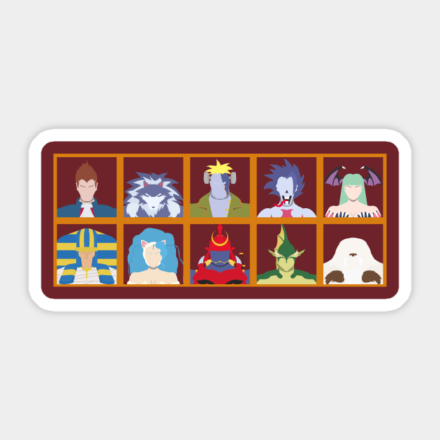 Select Your Character: Darkstalkers Sticker by MagicFlounder